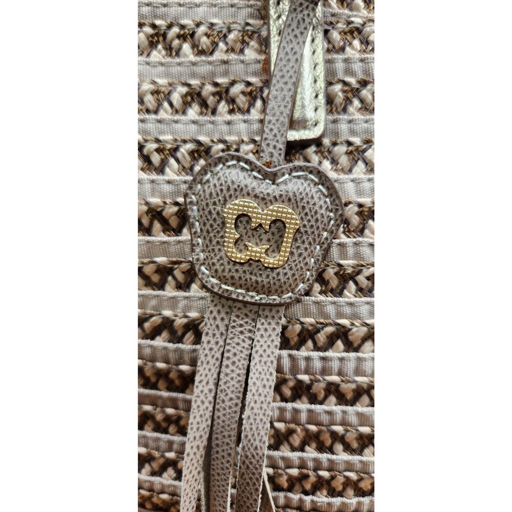 Eric Javits Dame Brooke Squishee Woven Straw Tote Shoulder Bag Very Clean - Picture 4 of 7